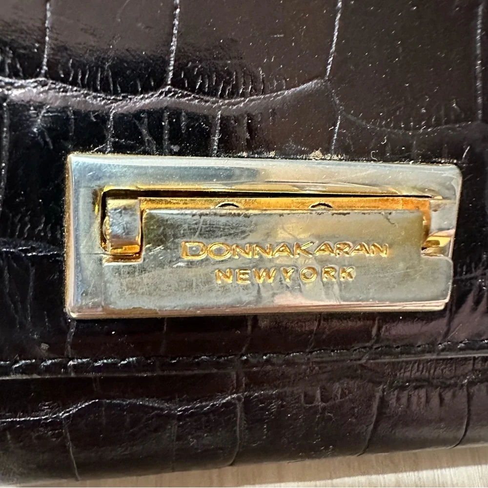 Vintage‎ 90’s Donna Karan New York Travel Organizer Wallet in Crocodile Leather